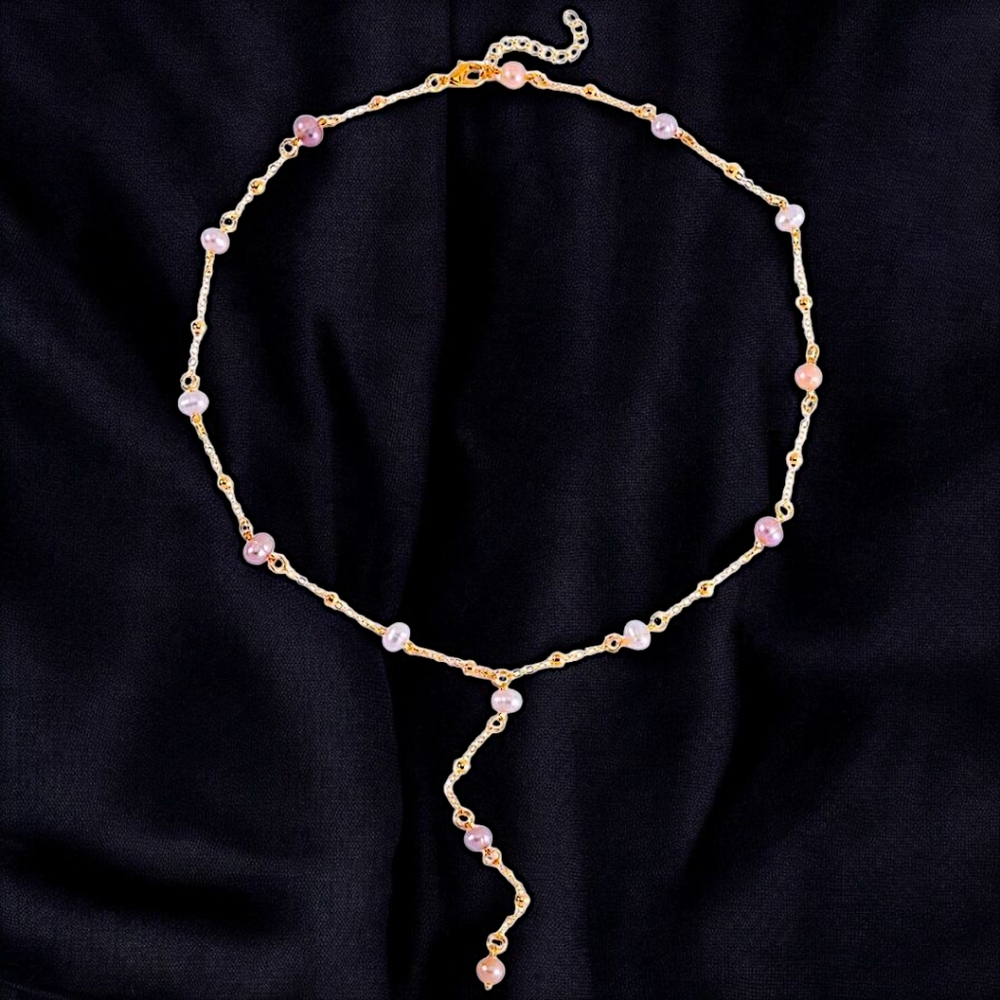 Multi Color Freshwater Pearl Necklace 22 Inches - Picture 2 of 3